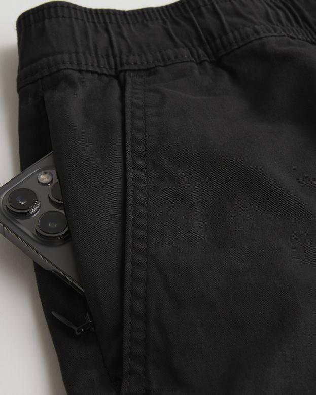 Bottoms Hollister Men Cargo Jogger Shorts 9\\ 488201103 Black
